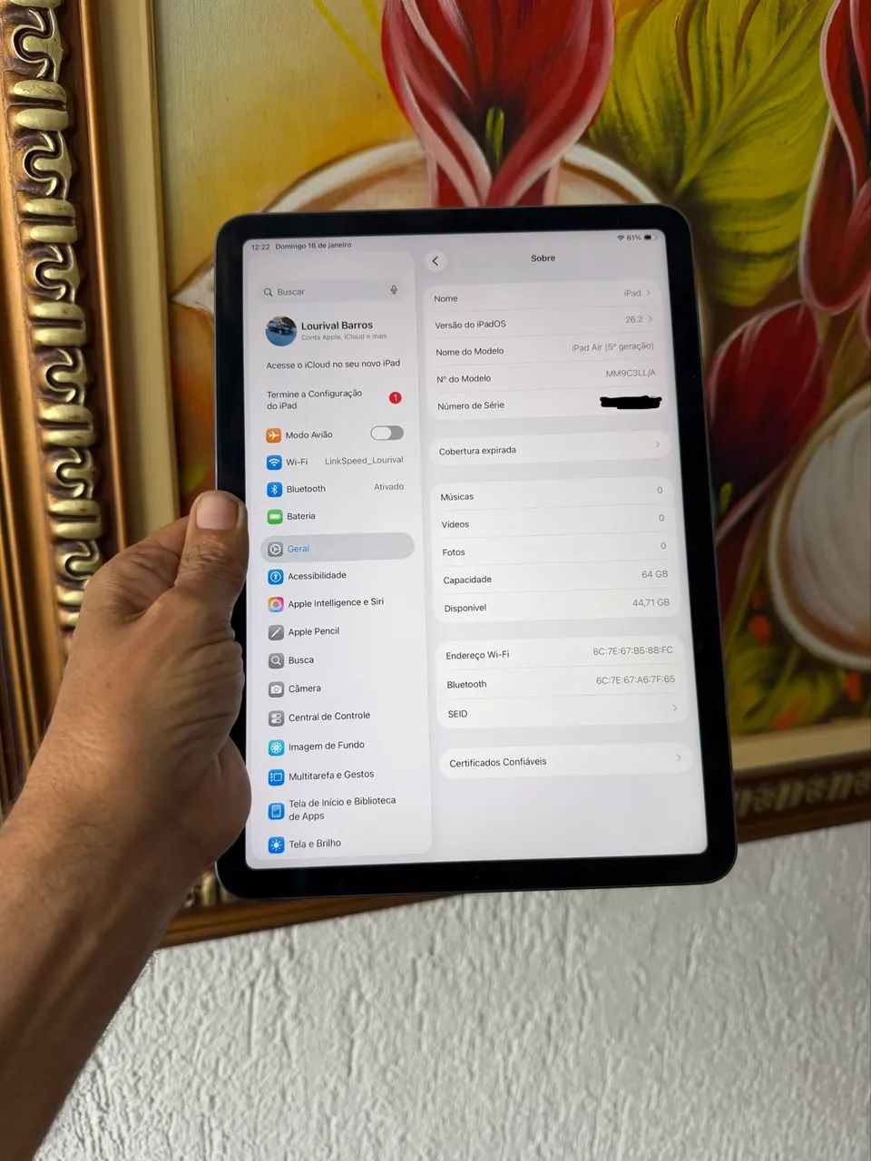 Ipad air 5 geraçao m1 64 gigas tela 10.9  - Foto 6