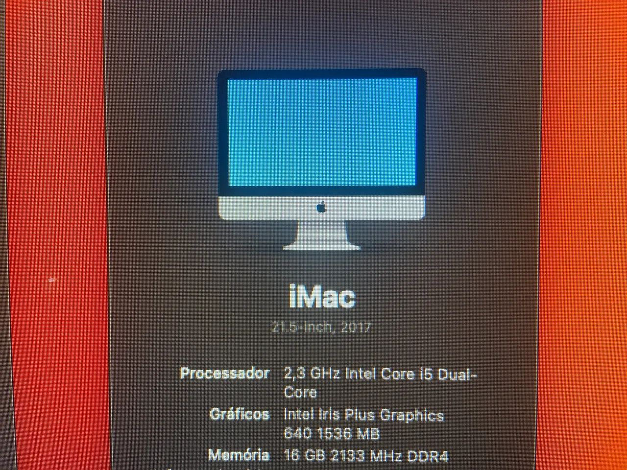 iMac 2017 i5 16gb ram 21 polegadas (negocio o valor mas nao faço envio) - Foto 2