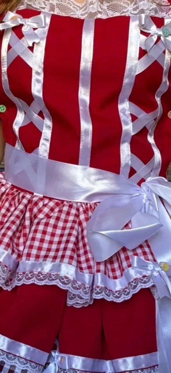 Vestido junino tamanho P nunca usado - Foto 3