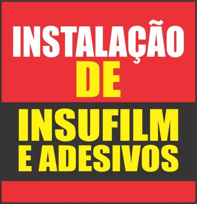 Instalação de insufilm e adesivos em geral