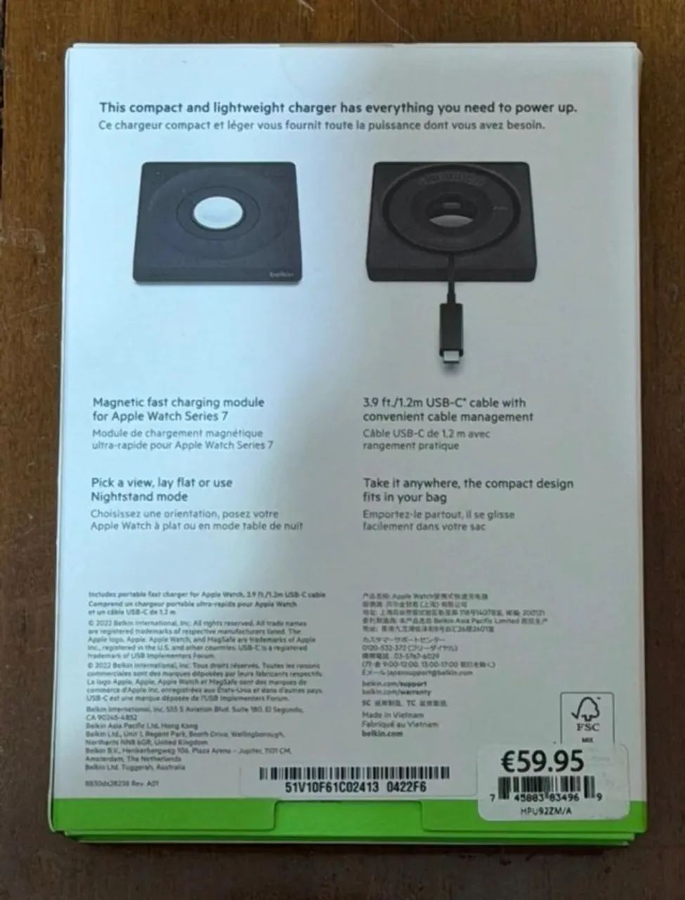 Carregador Belkin Boost Charge Pro Portátil Apple Watch Novo - Foto 2