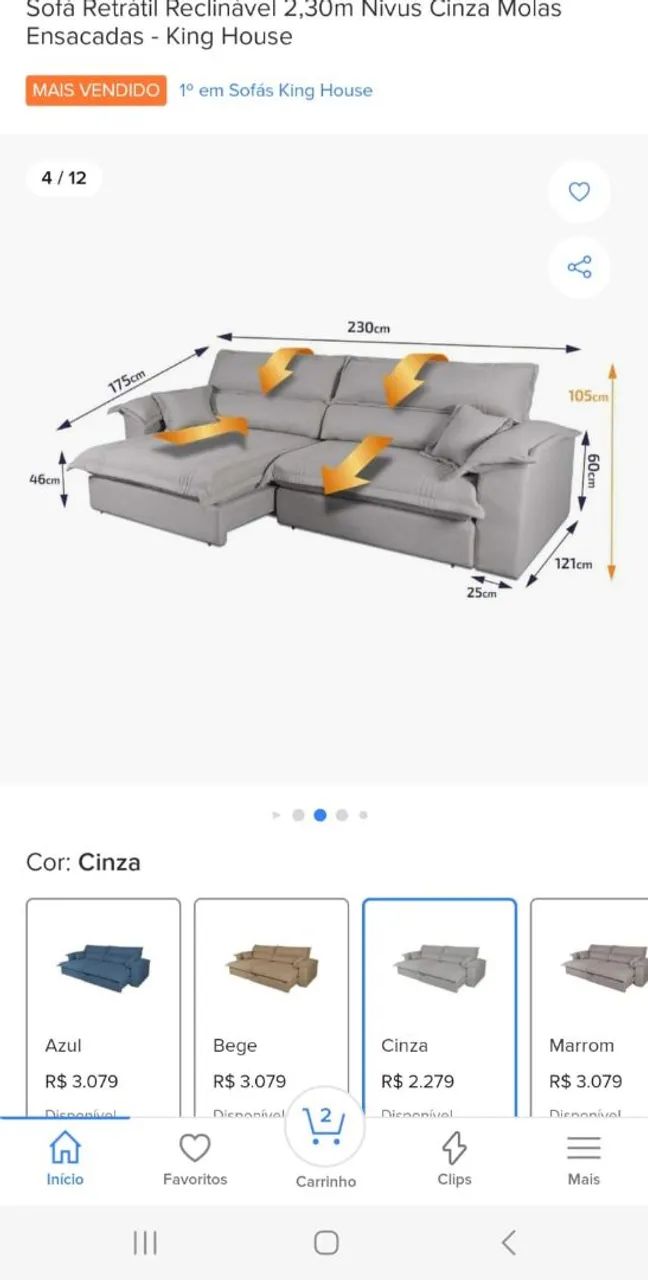 Sofa retrátil  - Foto 2