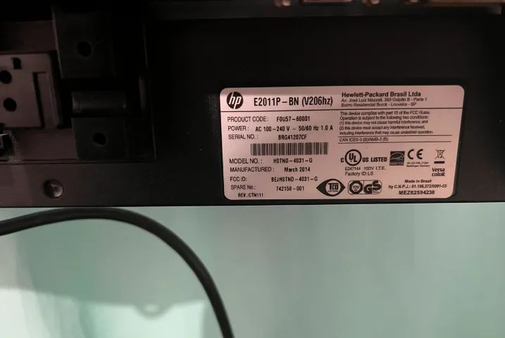 MONITOR 2O' POLEGADAS HP E2011P-BN BIVOLT - Foto 3