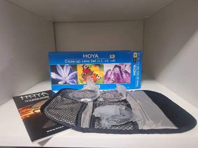 Kit Filtro Macro HOYA 58mm (+1, +2, +4). Com estojo, na caixa, SEM USO! - Foto 2
