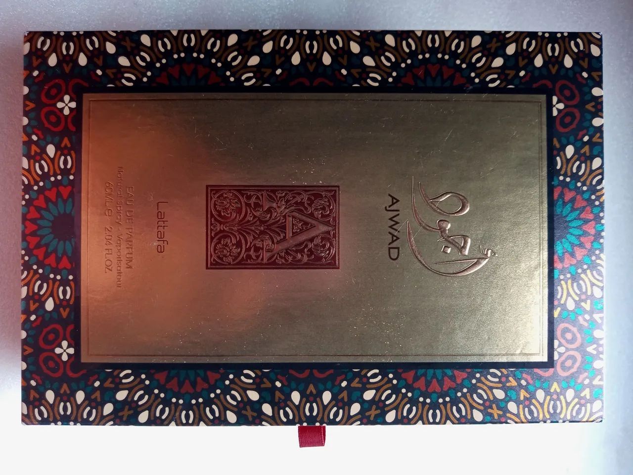 Caixa Original Perfume Lattafa Ajwad - Vazia - Luxo
