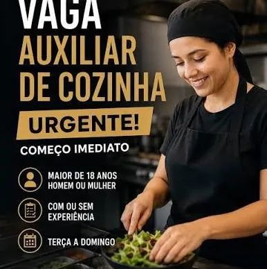 Auxiliar de Cozinha com experiencia