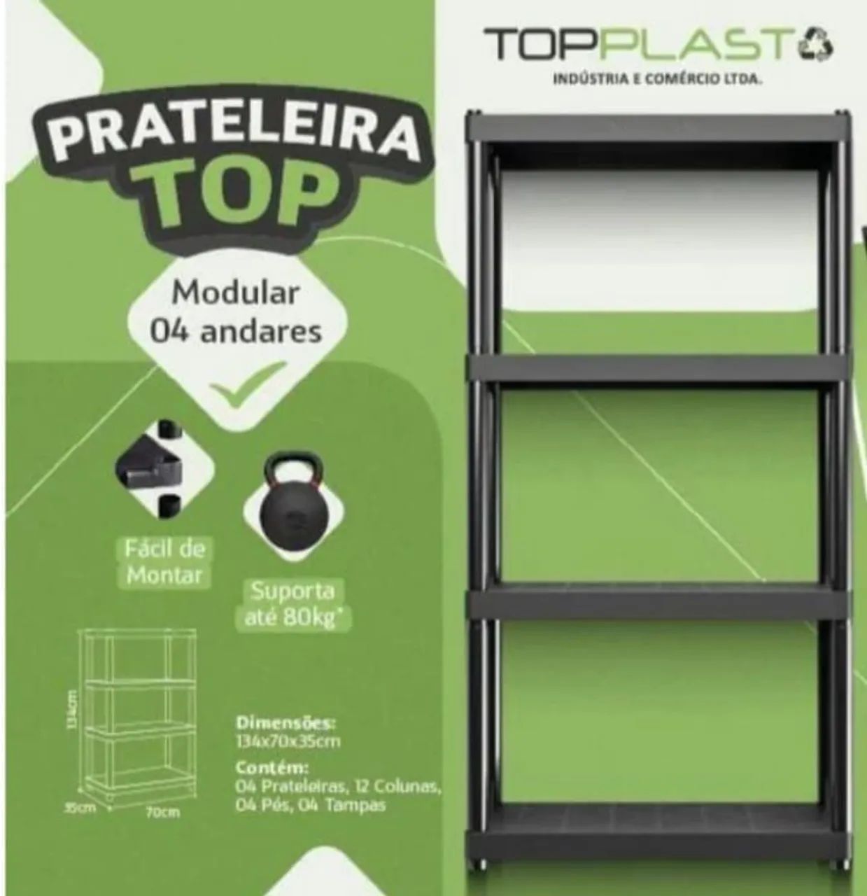 Estante multiuso de plástico 