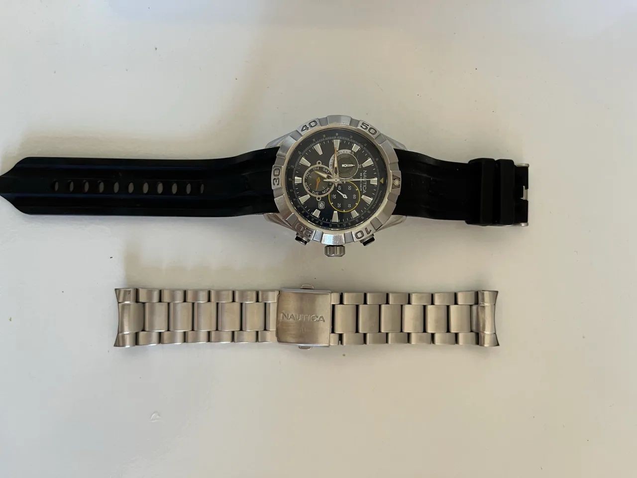 Relógio Náutica A21530G com duas pulseiras. - Foto 3