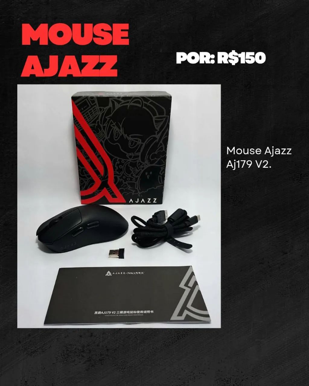 Mouse Ajazz Aj179 V2 [preto]