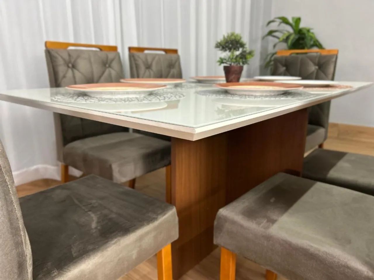 Mesa de Jantar Helo 1.60×0.90 Com 6 Cadeiras l65 - Foto 2