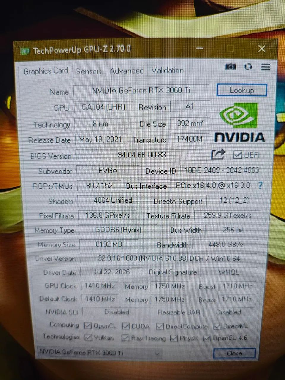 GTX 3060 ti 8gb evga - Foto 3