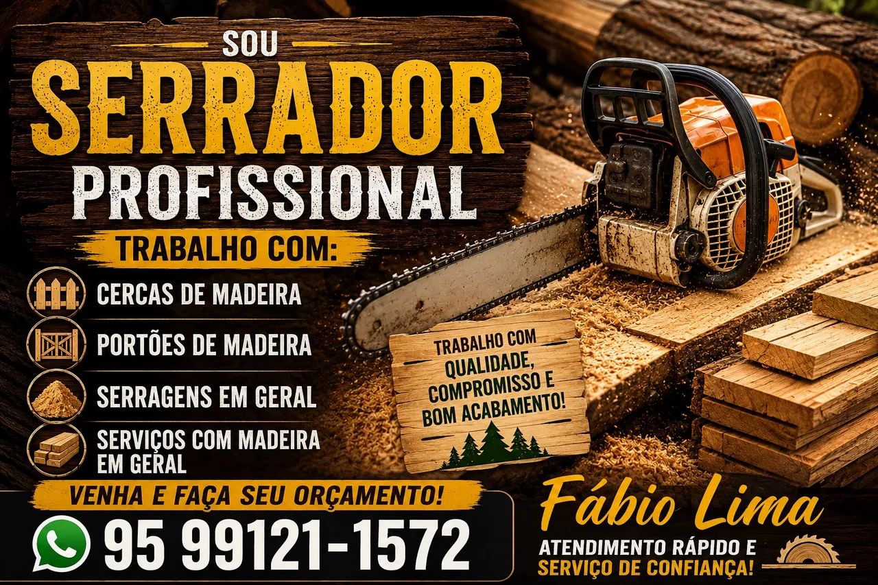 Trabalho com serragem