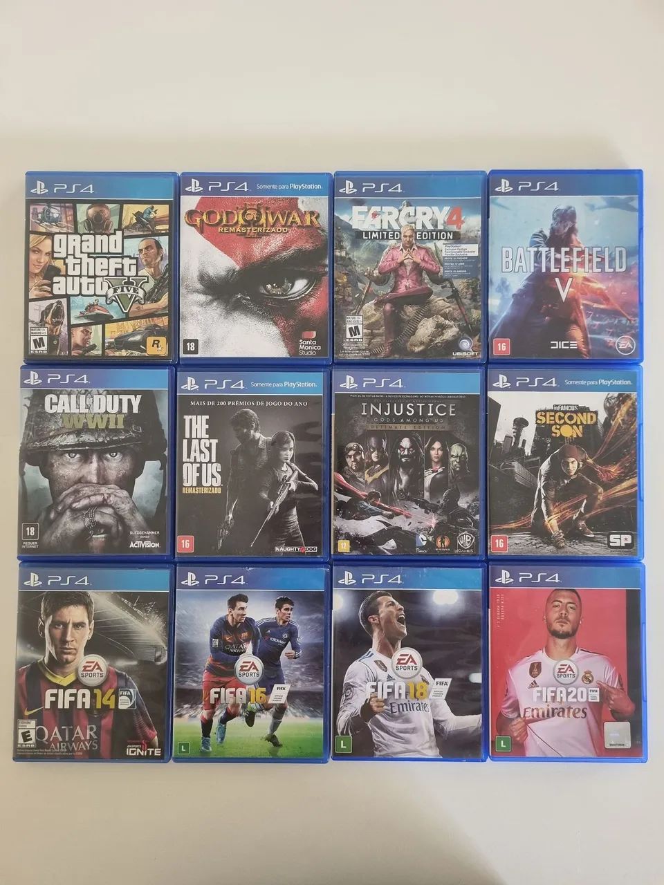Lote 12 Jogos PS4