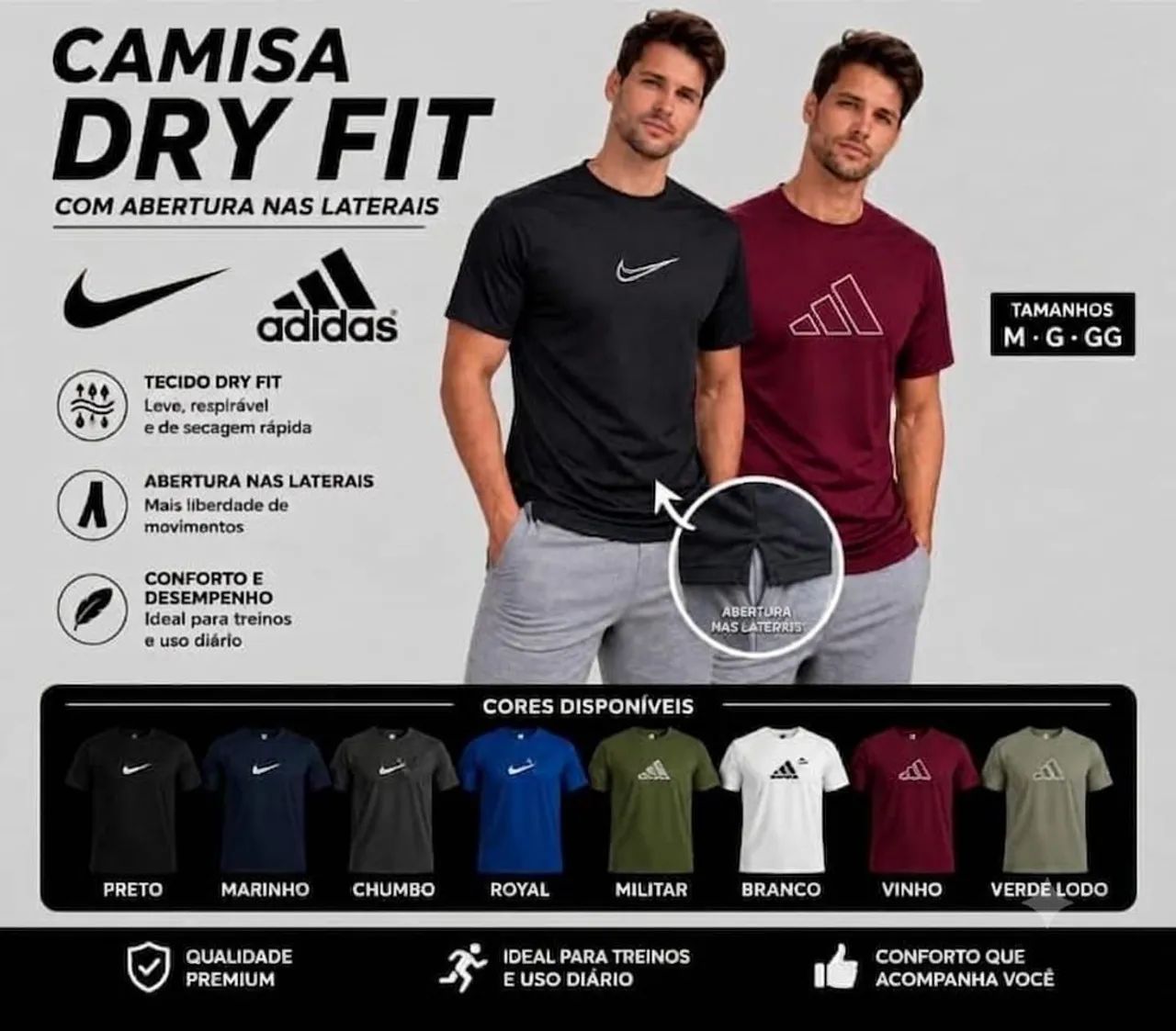 Camisa dry Fit masculina