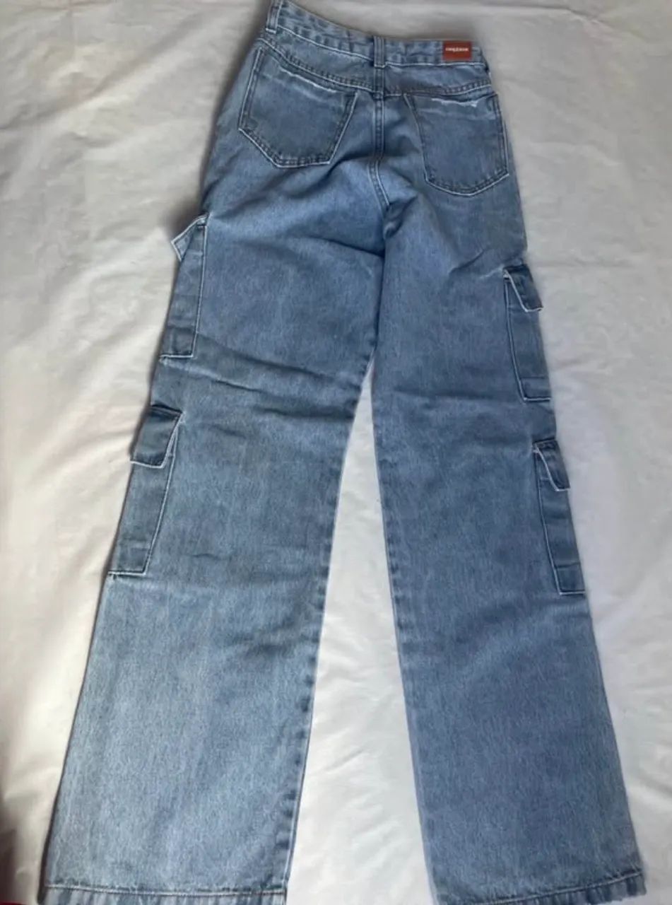 Calça cargo jeans NOVA  - Foto 2