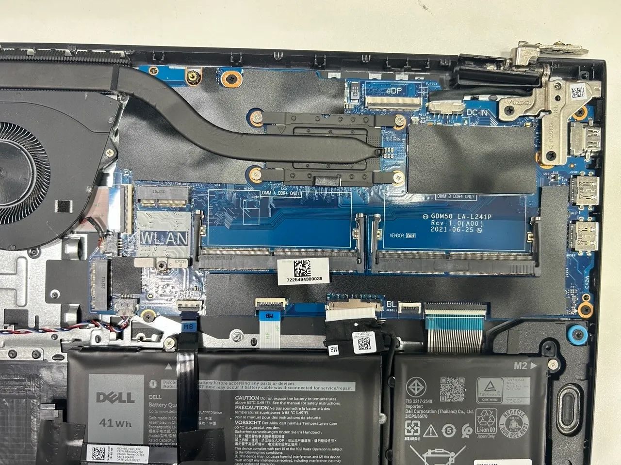 Placa mãe inspiron 3511 i7