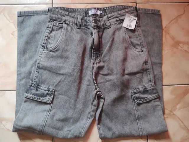 Calça Jeans Feminina Cargo NOVA  - Foto 2