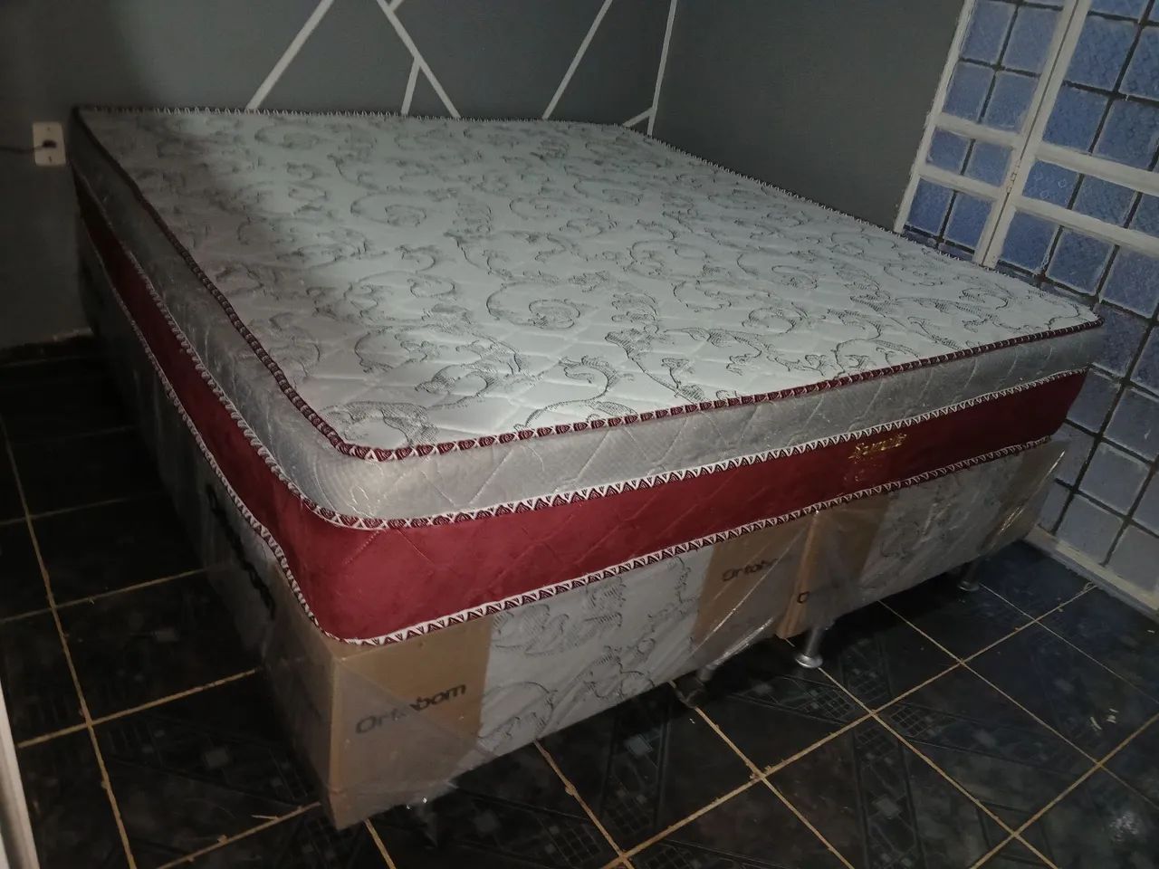 Cama Super King Duas Bases E Colchao De Molas Ensacadas Bem Alta Higienizada - Foto 5