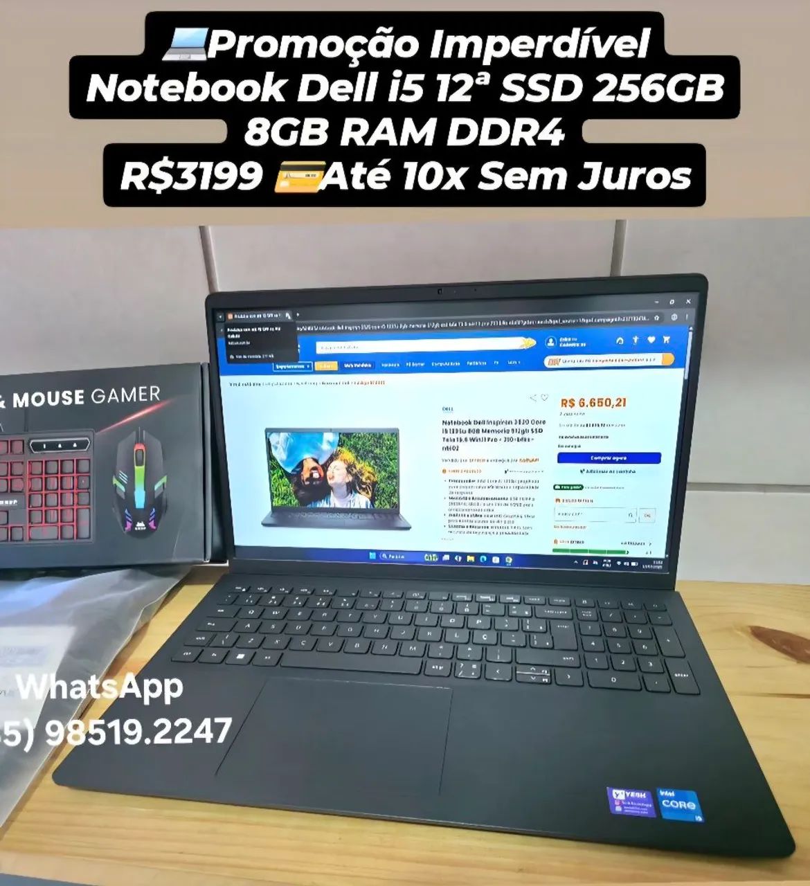 Promoção Imperdível Notebook Dell i5 12ª Geração Até 10x Sem Juros 