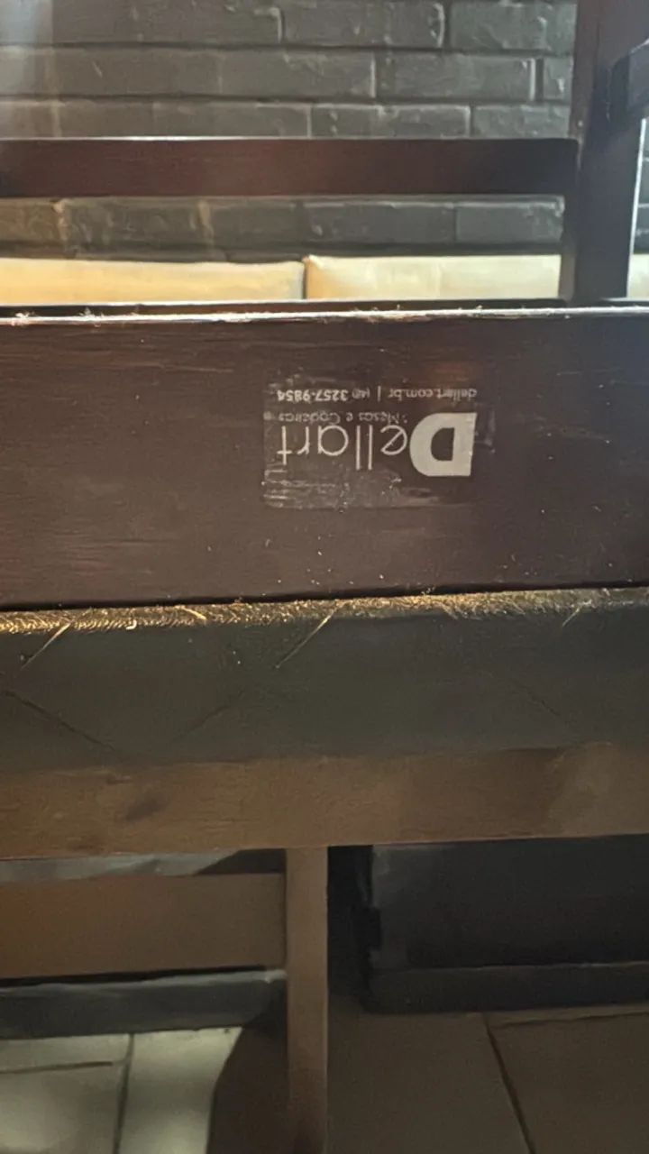 Cadeira de madeira para restaurante/bar com assento estofado