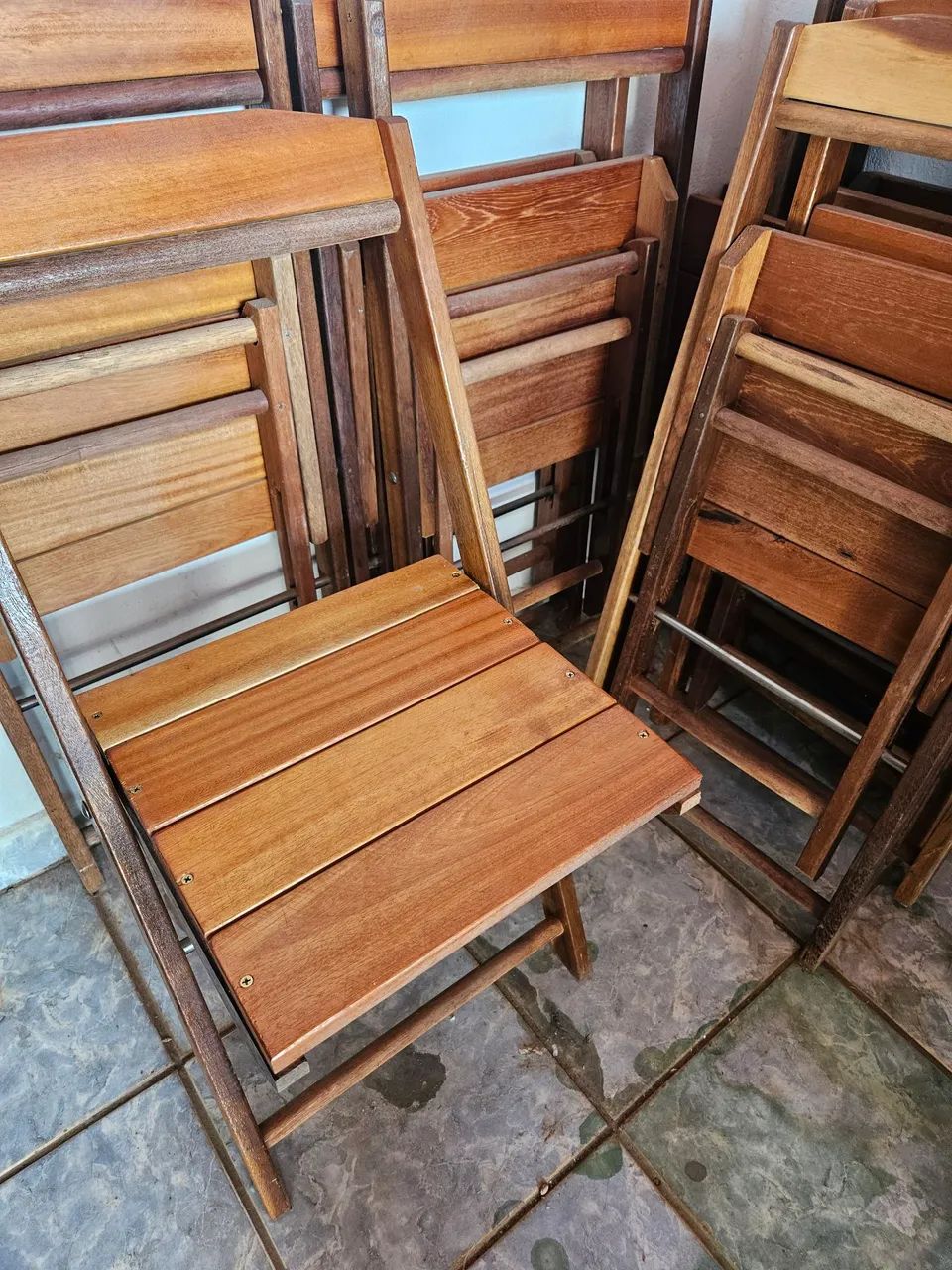 Jogo de mesa de madeira - Foto 2