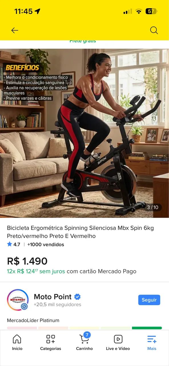 Bicicleta ergometrica Spin Mbx Spinning - Foto 2