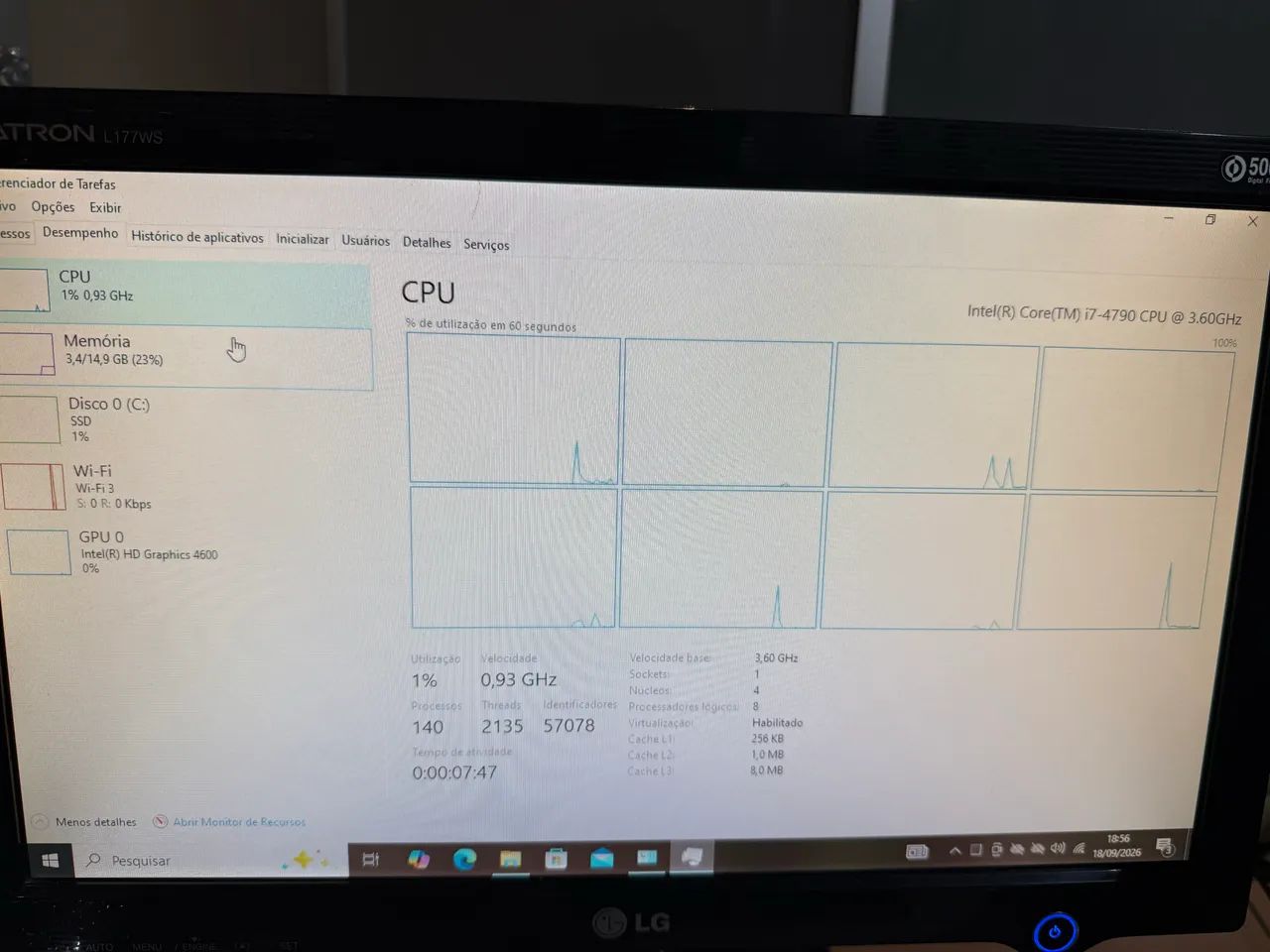 Desktop Lenovo i7 16 de ram e 120 SSD  - Foto 4