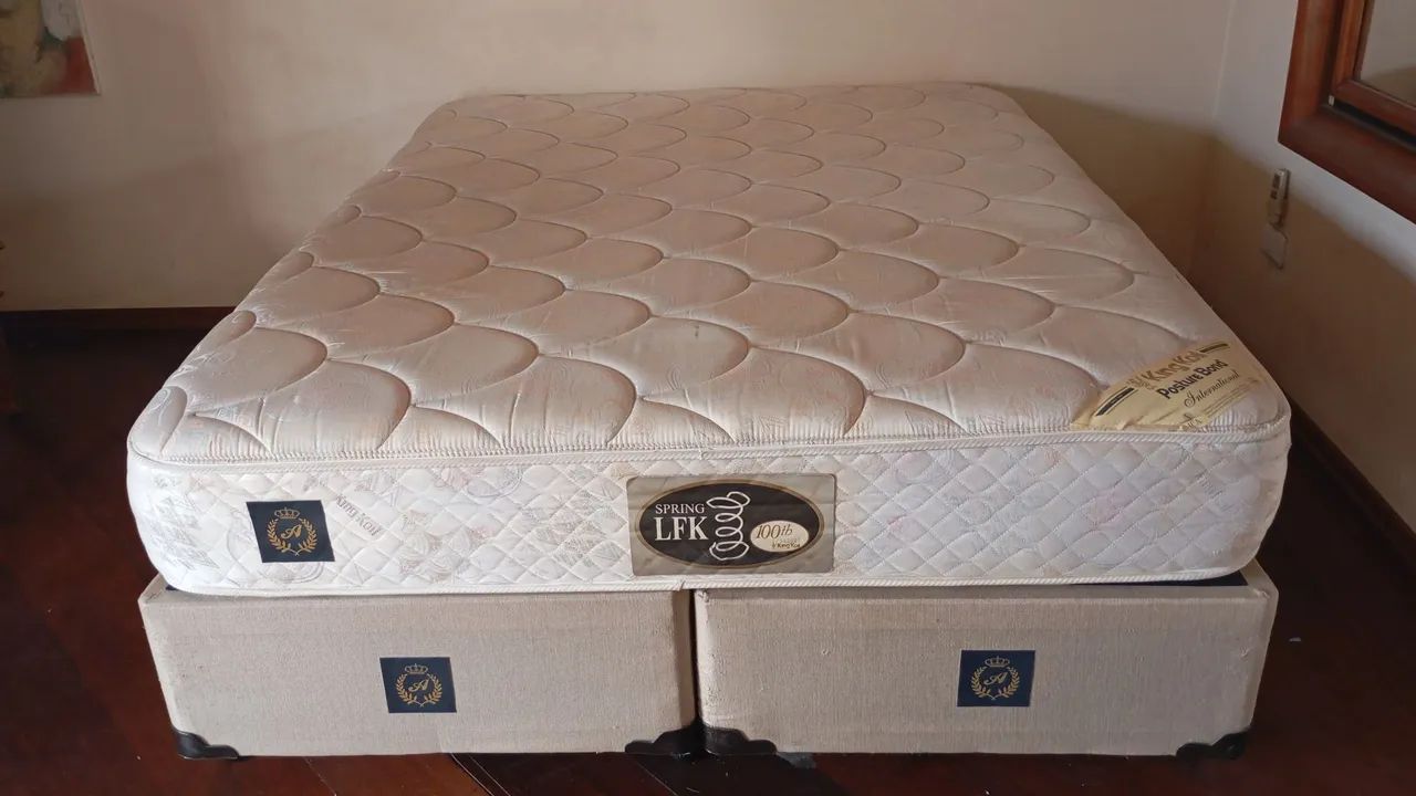 Cama box Queen completa frete grátis 