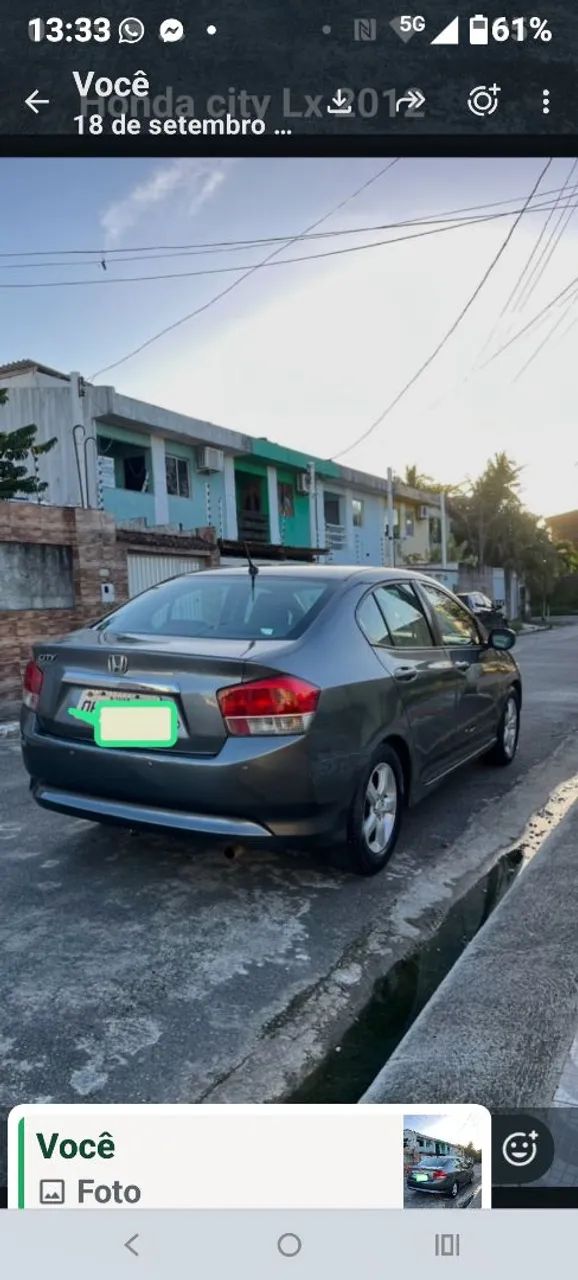 Honda City CITY Sedan LX 1.5 Flex 16V 4p Aut. 2012