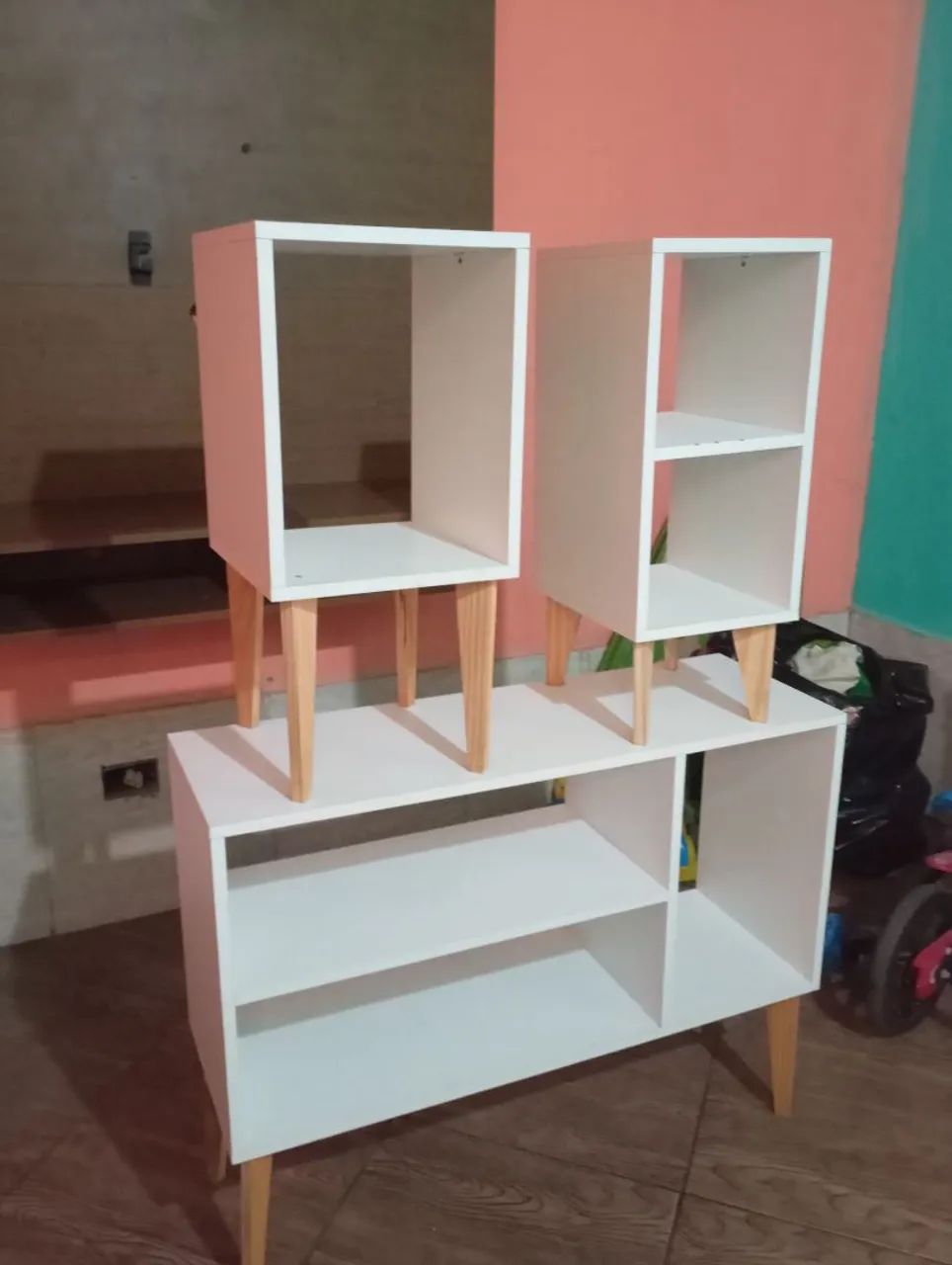 Kit MDF APARADOR+ 2 CRIADO MUDO - Foto 3