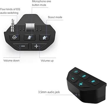 Headset Adapter Sound Enhancer for Xbox One Game Controller Black - Foto 4
