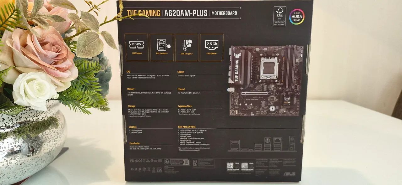 Kit am5 7800X3D + Placa mãe Asus TUF A620am-plus DDR5 - Foto 3