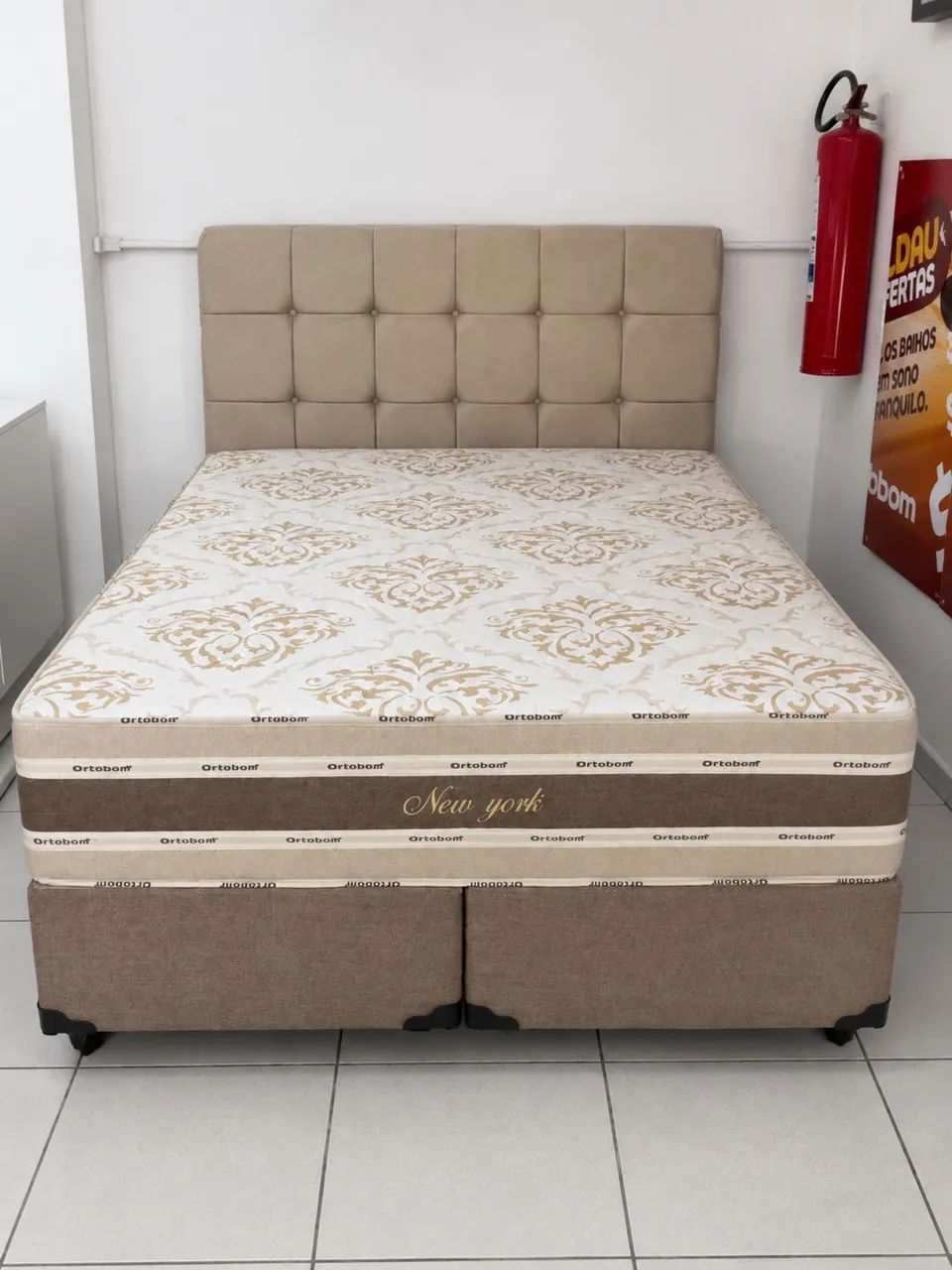 Cama box molas ensacadas casal super alta novas