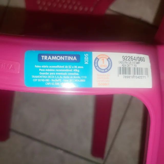 Cadeirinha de praia infantil, rosa, estampada feminina. - Foto 3