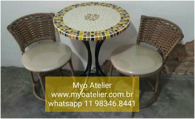 Conjunto mesa mosaico direto da fabrica