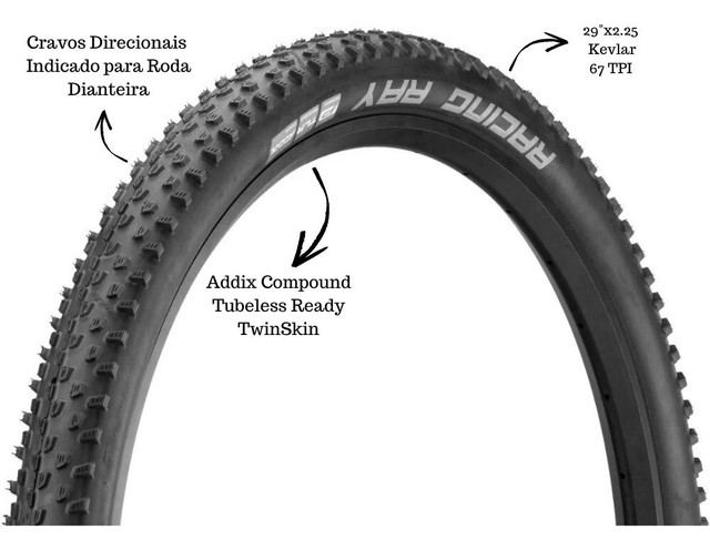 PNEU SCHWALB RACING RAY 29x2.25 PERFORMANCE TLR