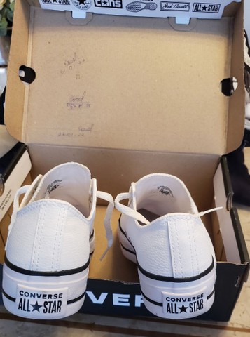 Tênis Feminino Converse All Star PlatForm Branco Couro n°36 R$255 - Roupas  e calçados - Sul (Águas Claras), Brasília 1009799408 | OLX
