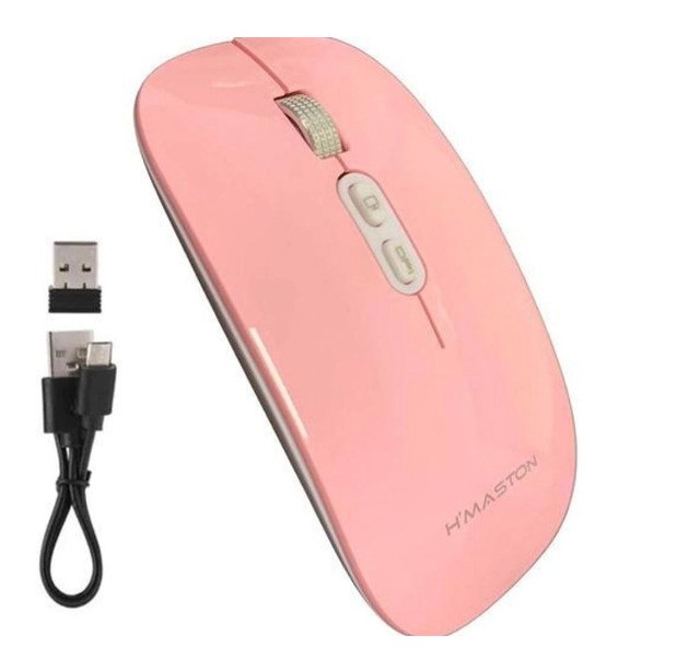 Mouse Sem Fio Wireless 2.4g Recarregável Super Silencioso E-1400 Azul - Foto 3