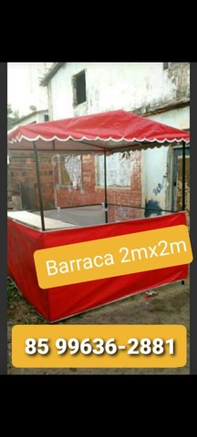 Barraca 2x2 desmontável ou fixa feirante