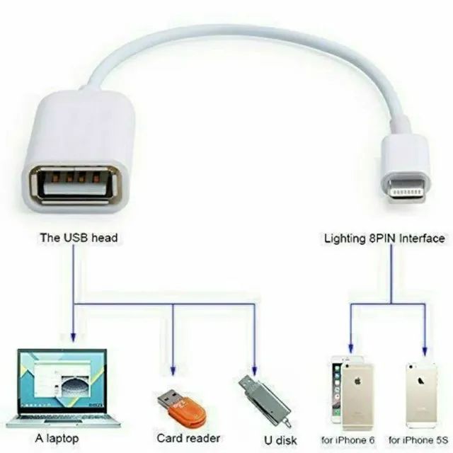 Cabo Adaptador USB OTG Para Iphone Ipad Lightning - Foto 2