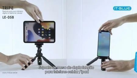 Tripé suporte para celular e tablet rotação 360° - Foto 4