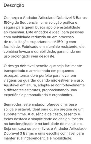 Andador articulado adulto / idoso  - Foto 2