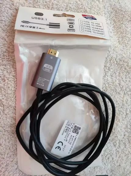 Cabo Usb-c para Hdmi Para iPhone 15 4k 2 novo Imagem do celular p/ TV monitor / Projetor