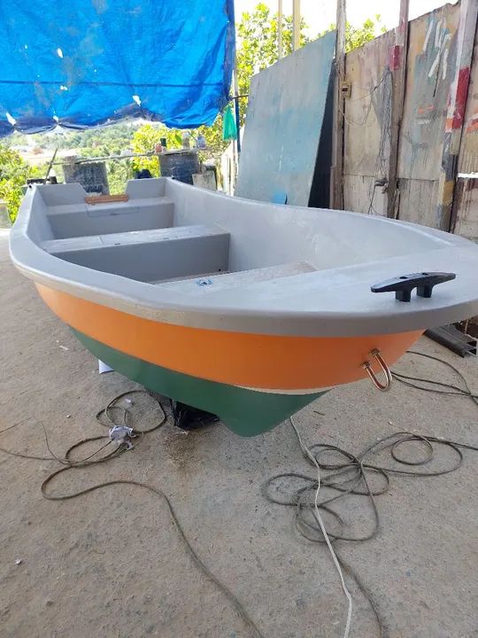 Barco Casco Duplo de 5,20m para 5 Pessoas - Fibra de Vidro com Garantia de 5 Anos - Foto 12