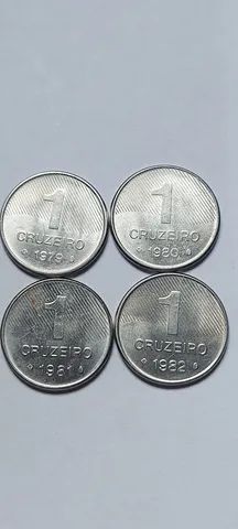 Lote com 4 Moedas Antigas de 1 Cruzeiro (1979,1980,1981 e 1982) Soberbas - Foto 3