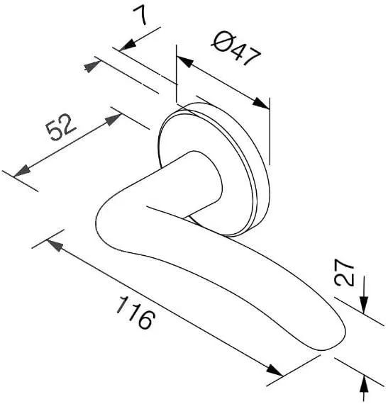 Classic External Lock, Chrome-Plated Pado 691-80E CR – 40 mm Mechanism64750591405571123