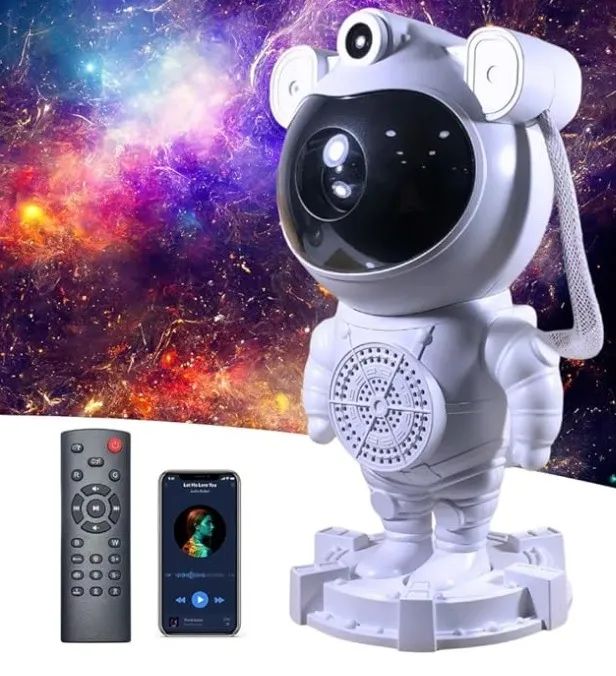 Projetor Astronauta Com Som Bluetooth Robô