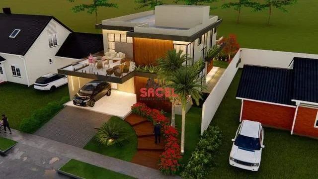Casa em condomínio fechado, à venda, com 4 quartos, 3 suítes, no bairro Centro.