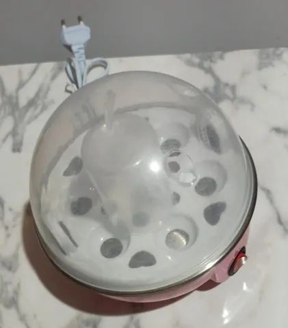Cozedor Elétrico de Ovos Egg Cooker Rosa 110 Volts Novo Original 40 - Foto 3