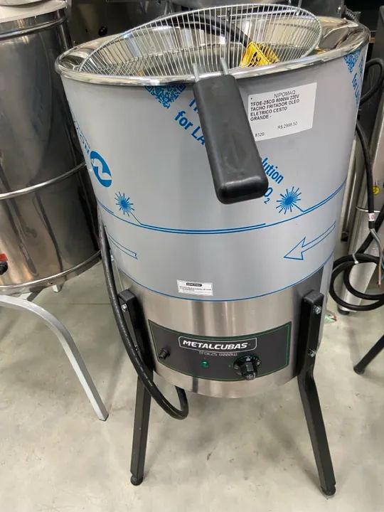 TFOE-25CG TACHO FRITADOR ÓLEO ELÉTRICO CESTO GRANDE - METALCUBAS - Foto 4